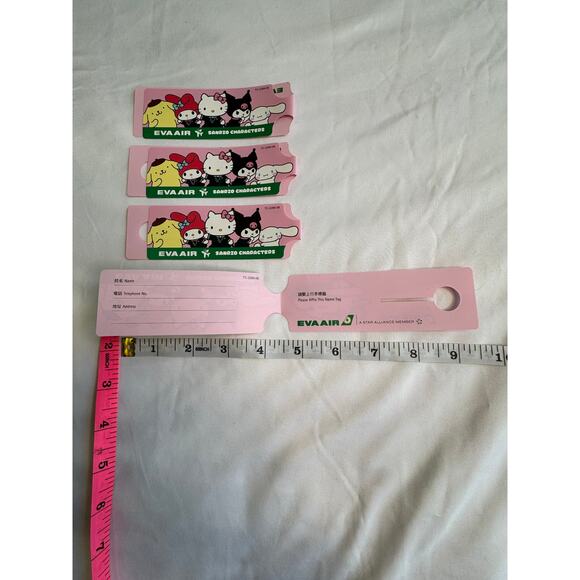 EVA Airline Hello Kitty Sanrio Characters Luggage Tag Lot - Picture 3 of 6